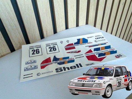 Decalcomanie per peugeot - 1/18,