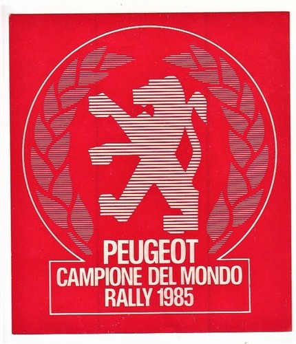 Adesivo peugeot campione del - campione,