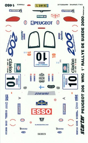 Peugeot 206 wrc rally - peugeot, svezia